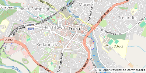 Map of Truro, Cornwall