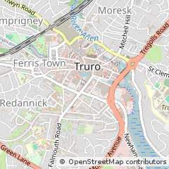 Map of Truro, Cornwall