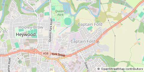 Map of Heywood, Lancashire