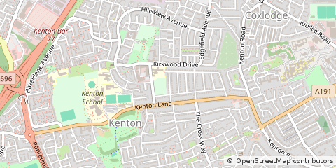 Map of Newcastle Upon Tyne, Tyne and Wear