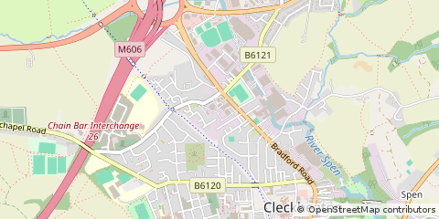 Map of Cleckheaton, West Yorkshire