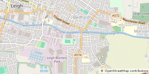 Map of Leigh, Lancs