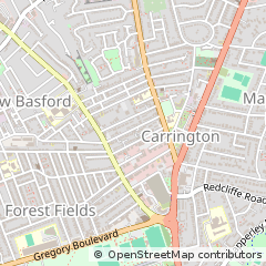 Map of Nottingham, Nottinghamshire