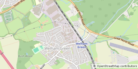 Map of Hatfield, Hertfordshire