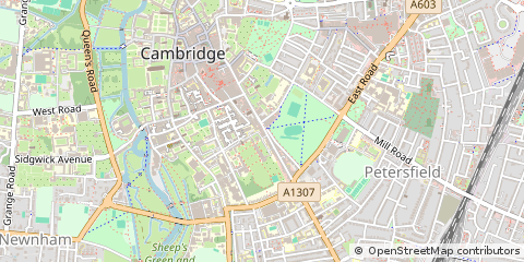 Map of Cambridge, Cambridgeshire