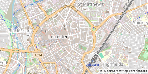 Map of Leicester