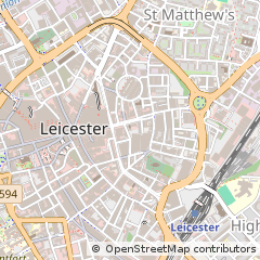 Map of Leicester