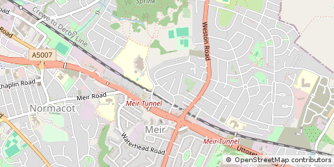 Map of Meir, Stoke on Trent