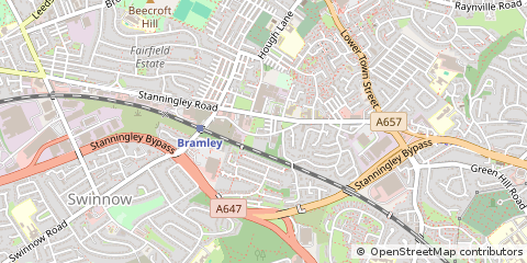 Map of Leeds, West Yorkshire