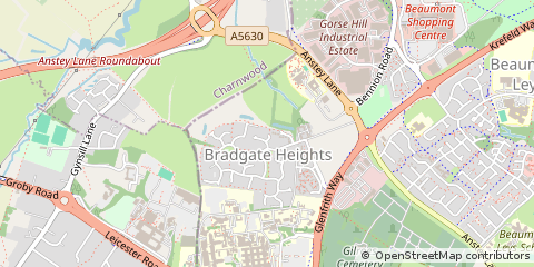 Map of Leicester,