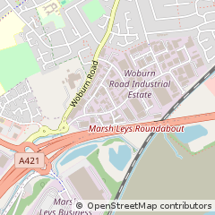 Map of Bedford, Bedfordshire