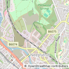 Map of Sheffield, South Yorkshire