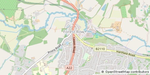 Map of Forest ROW, East Sussex