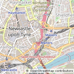 Map of Newcastle Upon Tyne, Tyne and Wear