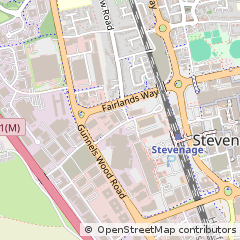 Map of Stevenage, Hertfordshire