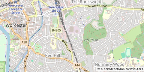 Map of Worcester