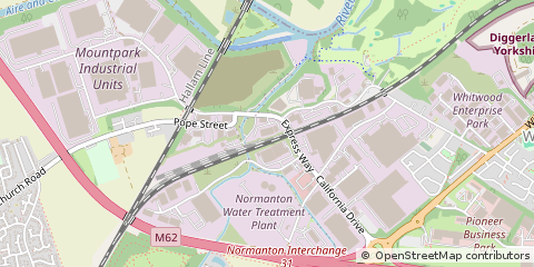Map of Castleford, West Yorkshire
