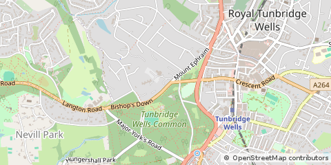 Map of Tunbridge Wells, Kent