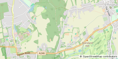 Map of Leatherhead, Surrey