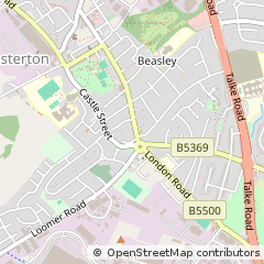 Map of Newcastle Under Lyme, Staffordshire
