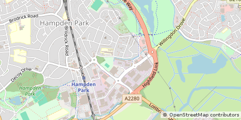 Map of Eastbourne, East Sussex