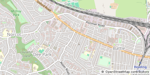 Map of Reading, Berkshire