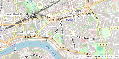 Map of Newcastle Upon Tyne