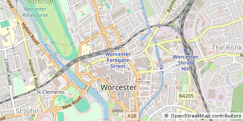Map of Worcester