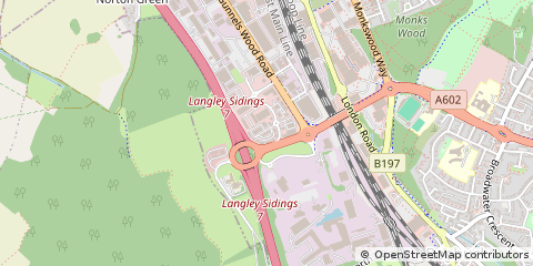 Map of Stevenage, Hertfordshire