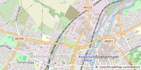 Map of Rotherham