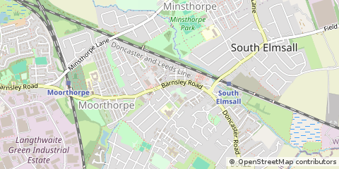 Map of Pontefract, West Yorkshire