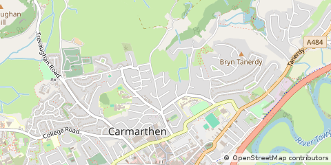 Map of Carmarthen