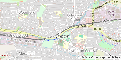 Map of Plymouth, Devon