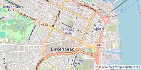 Map of Birkenhead, Wirral