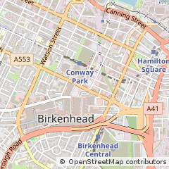 Map of Birkenhead, Wirral