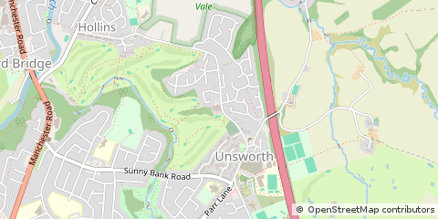 Map of Bury, Lancashire