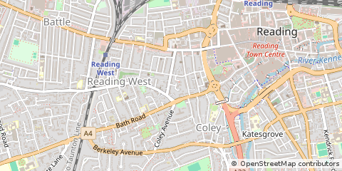 Map of Reading, Berkshire