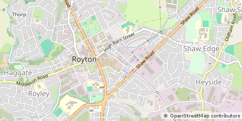 Map of Royton Oldham, Lancashire