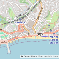 Map of Hastings, East Sussex