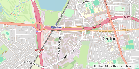 Map of Denton, Manchester
