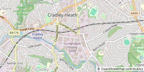 Map of Cradley Heath