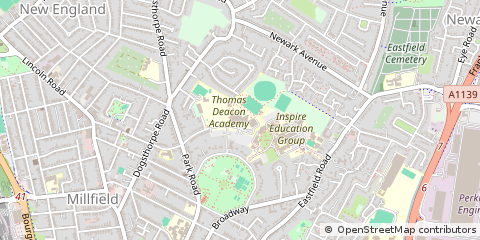 Map of Peterborough, Cambridgeshire