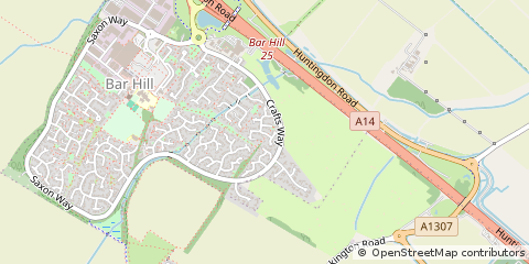 Map of Cambridge, Cambridgeshire