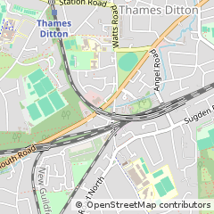 Map of Thames Ditton, Surrey