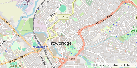 Map of Trowbridge, Wiltshire
