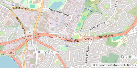 Map of Poole, Dorset