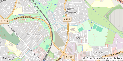 Map of Stockton-on-Tees, Cleveland