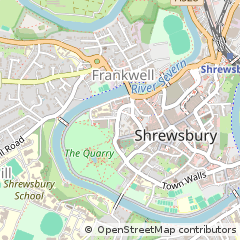 Map of Shrewsbury, Shropshire