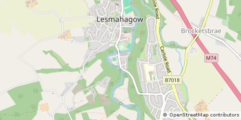 Map of Lanark, Lanarkshire