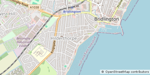 Map of Bridlington, East Yorkshire